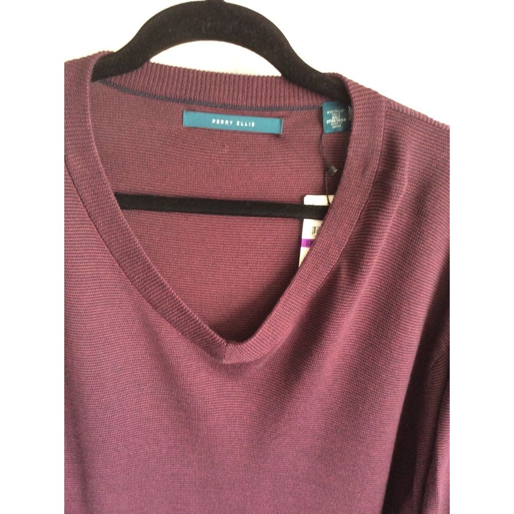 NWT, Perry Ellis, Men’s V Neck Sweater, Size 2XLT, Orig Msrp $89 - Picture 2 of 9